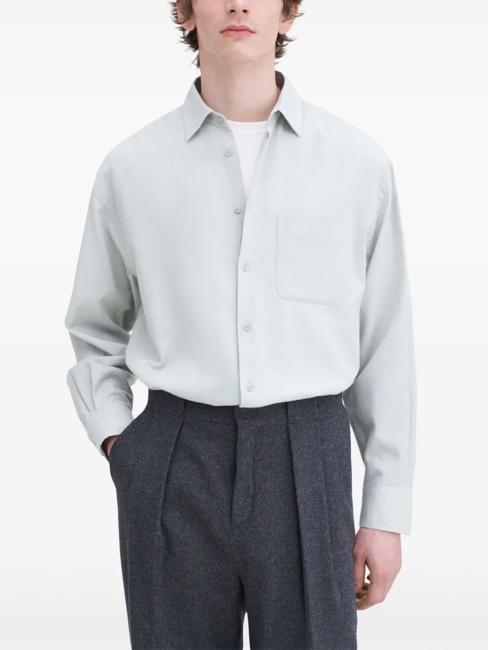 Filippa K Blouse van biologisch katoen - Grijs
