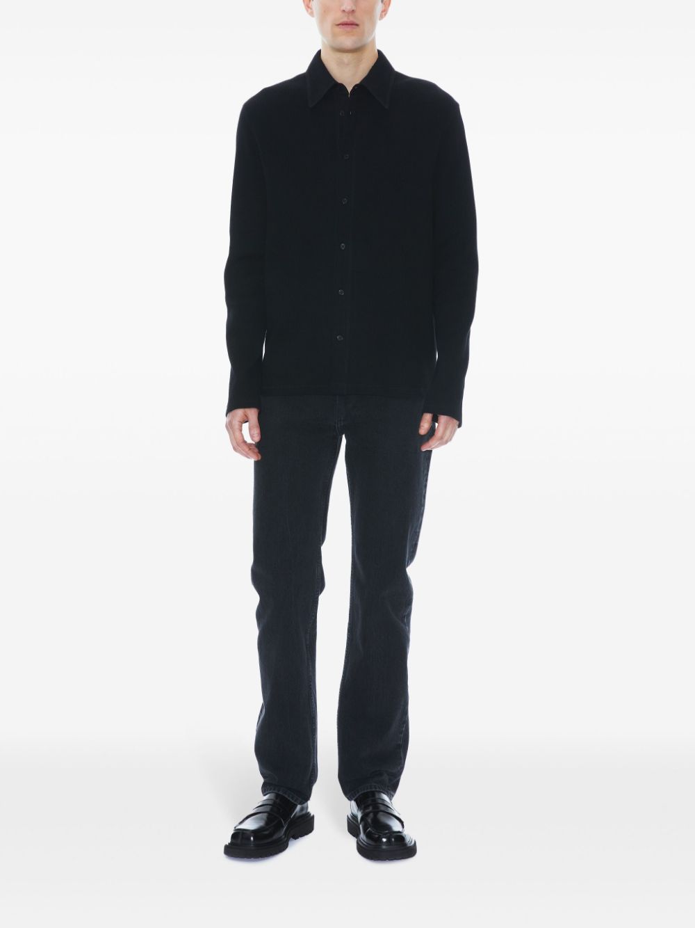 Filippa K waffle jersey shirt - Black