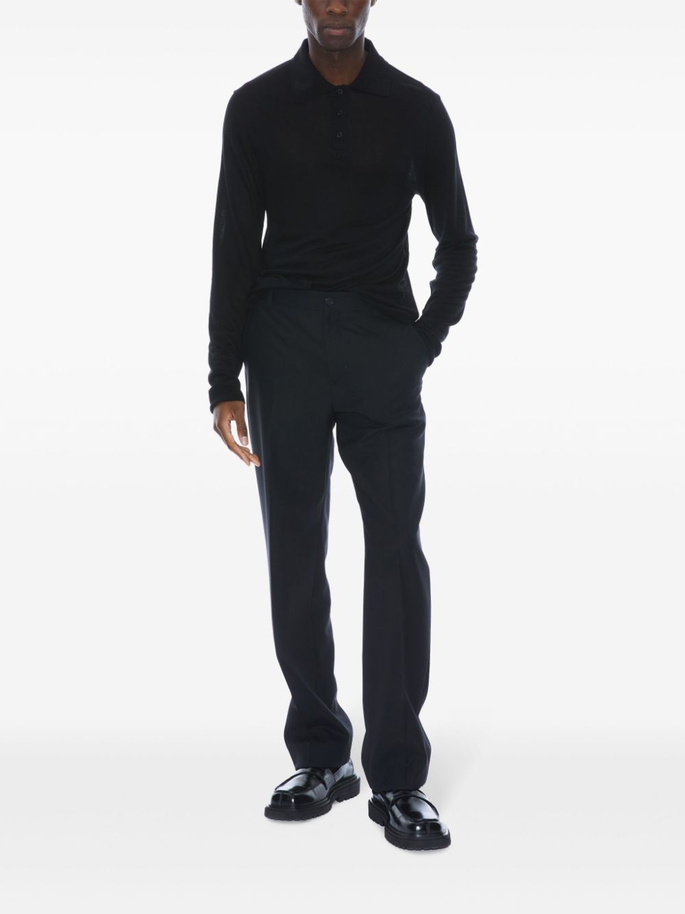 Filippa K long-sleeve polo shirt - Black