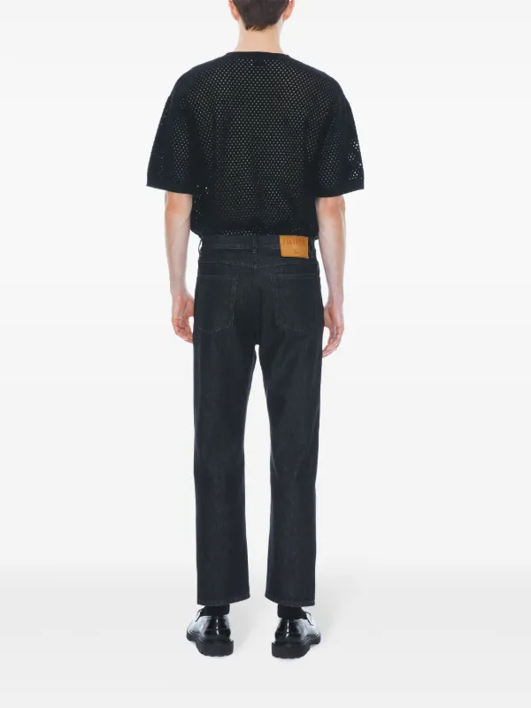 【関税込み】Filippa K ブラック テーパード ジーンズ Filippa K クロップド テーパードジーンズ | ブラック | FARFETCH JP