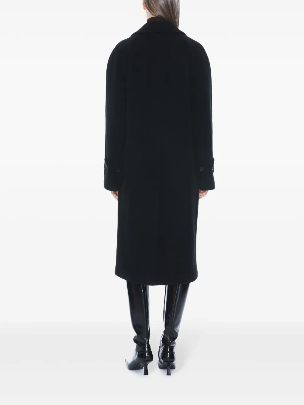 Shop Filippa K Notched-lapels Single-breasted Coat In Black