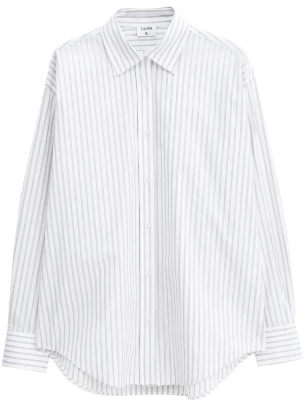 Filippa K Poplin Shirt White FARFETCH AU