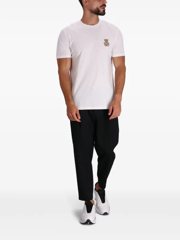 Moschino V0729 2041 TEDDY BEAR-APPLIQUテ・COTTON T-shirt Moschino Teddy Bear Appliqué Cotton t-shirt | White | FARFETCH