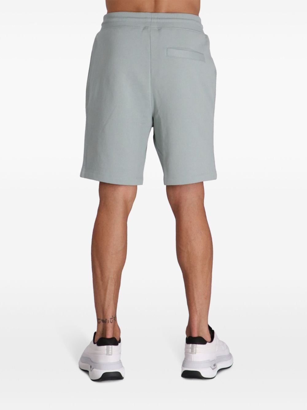 Shop Hugo Logo-print Cotton Shorts In Grey