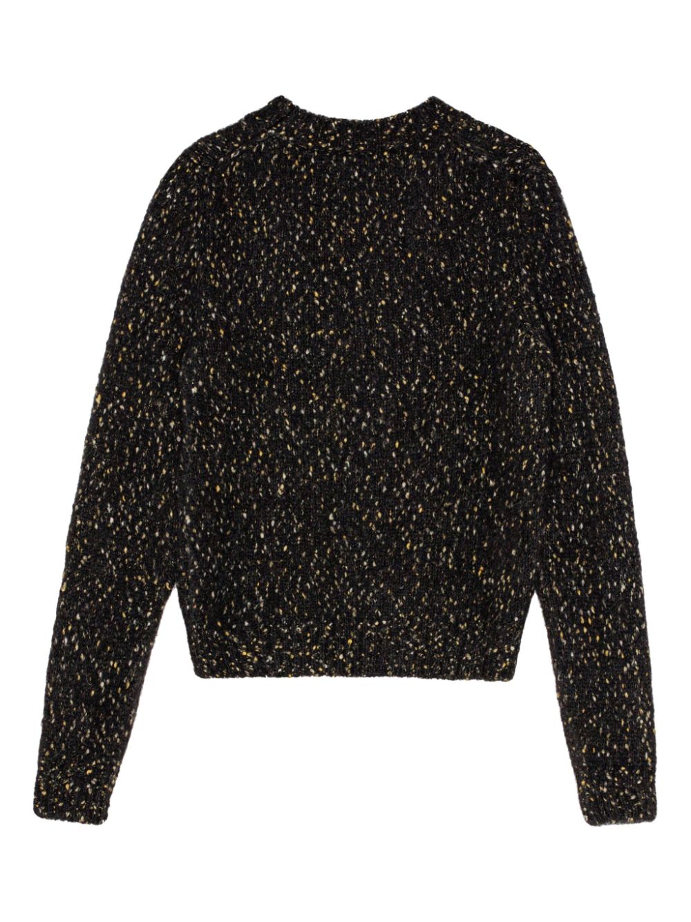 GANNI logo-embroidered crew-neck jumper Women