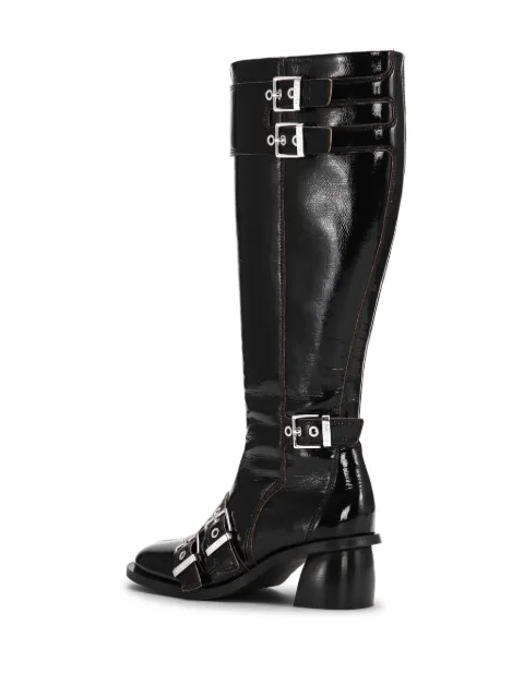 GANNI double-buckle knee-high boots S2740 - 2