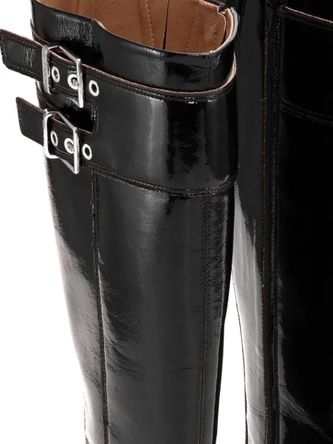 GANNI double-buckle knee-high boots S2740 - 1