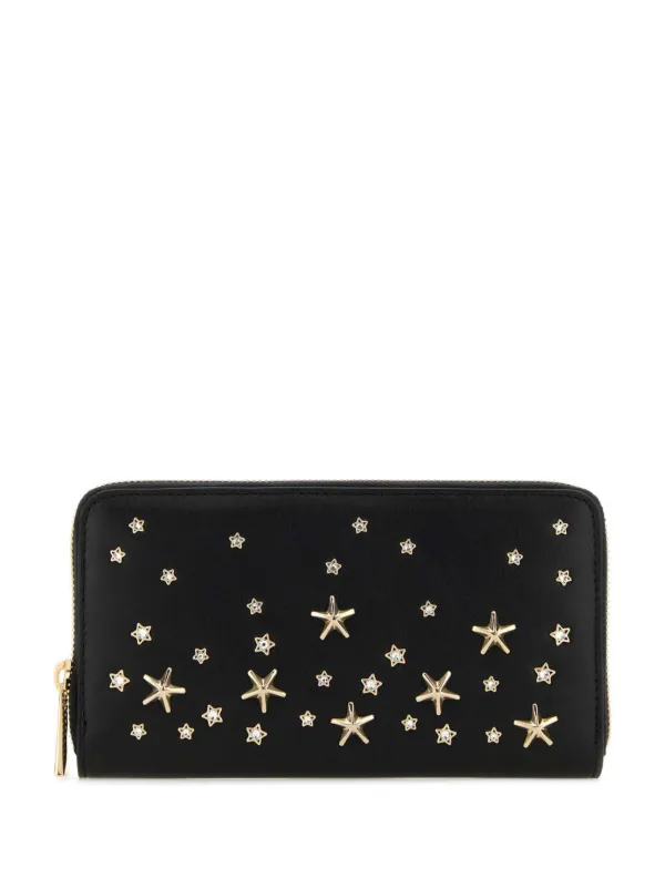 Jimmy Choo Carnaby Leather hotsell Stars Zippy Wallet