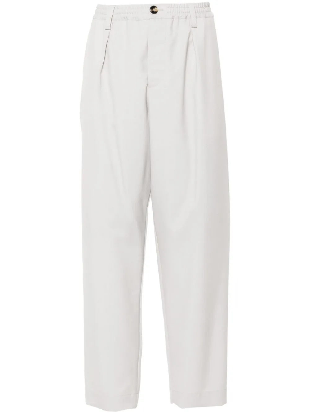 Marni Wool Tapered Trousers In Grey