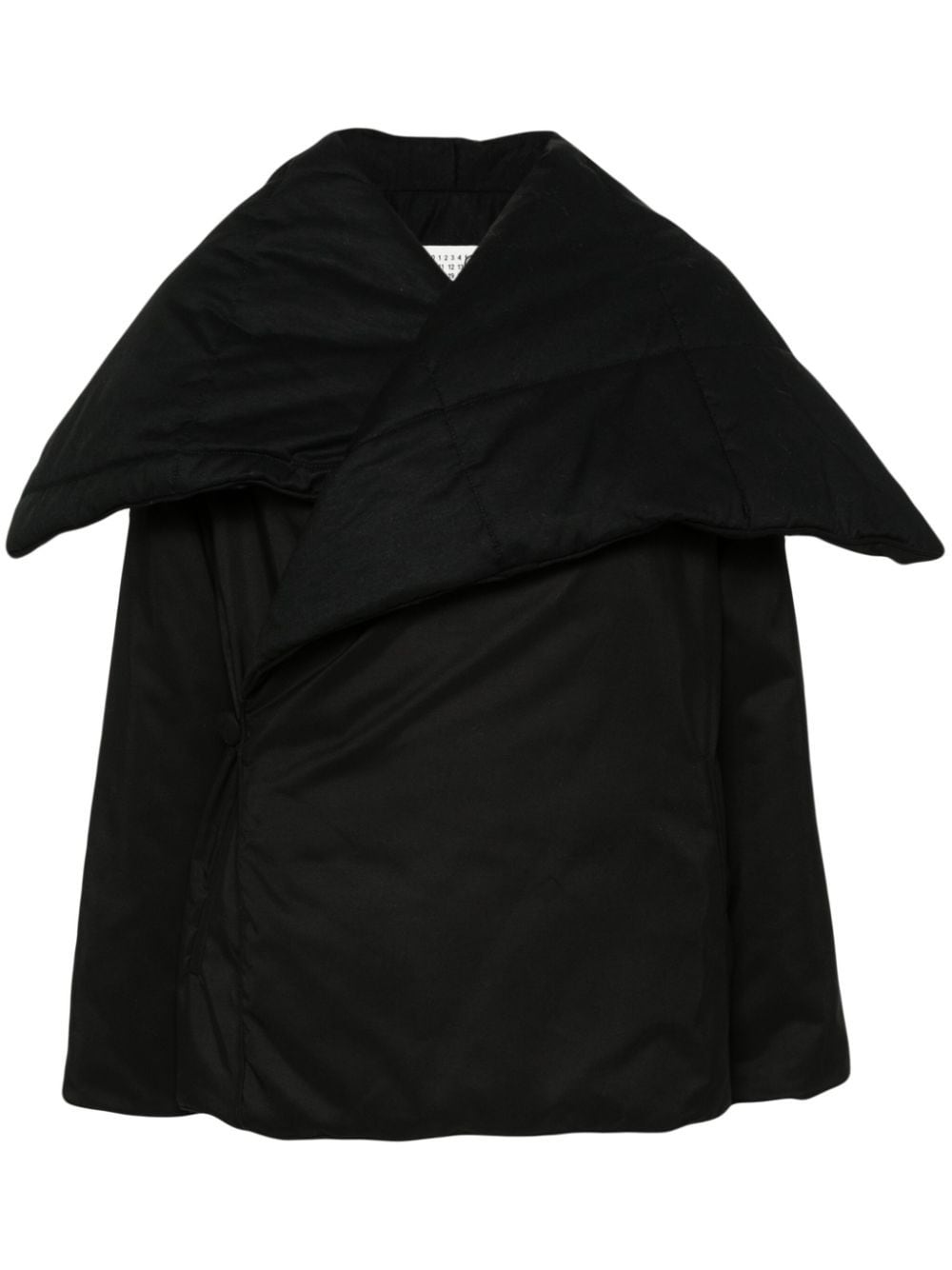 Shop Mm6 Maison Margiela Varsity Wrap Jacket In Black