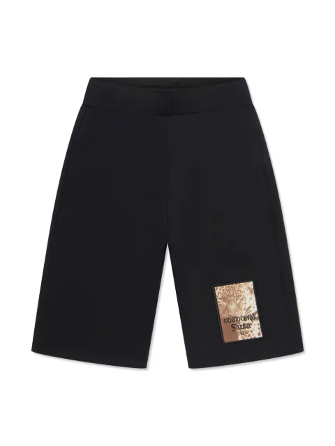 Roberto Cavalli Junior Bermuda com patch de logo
