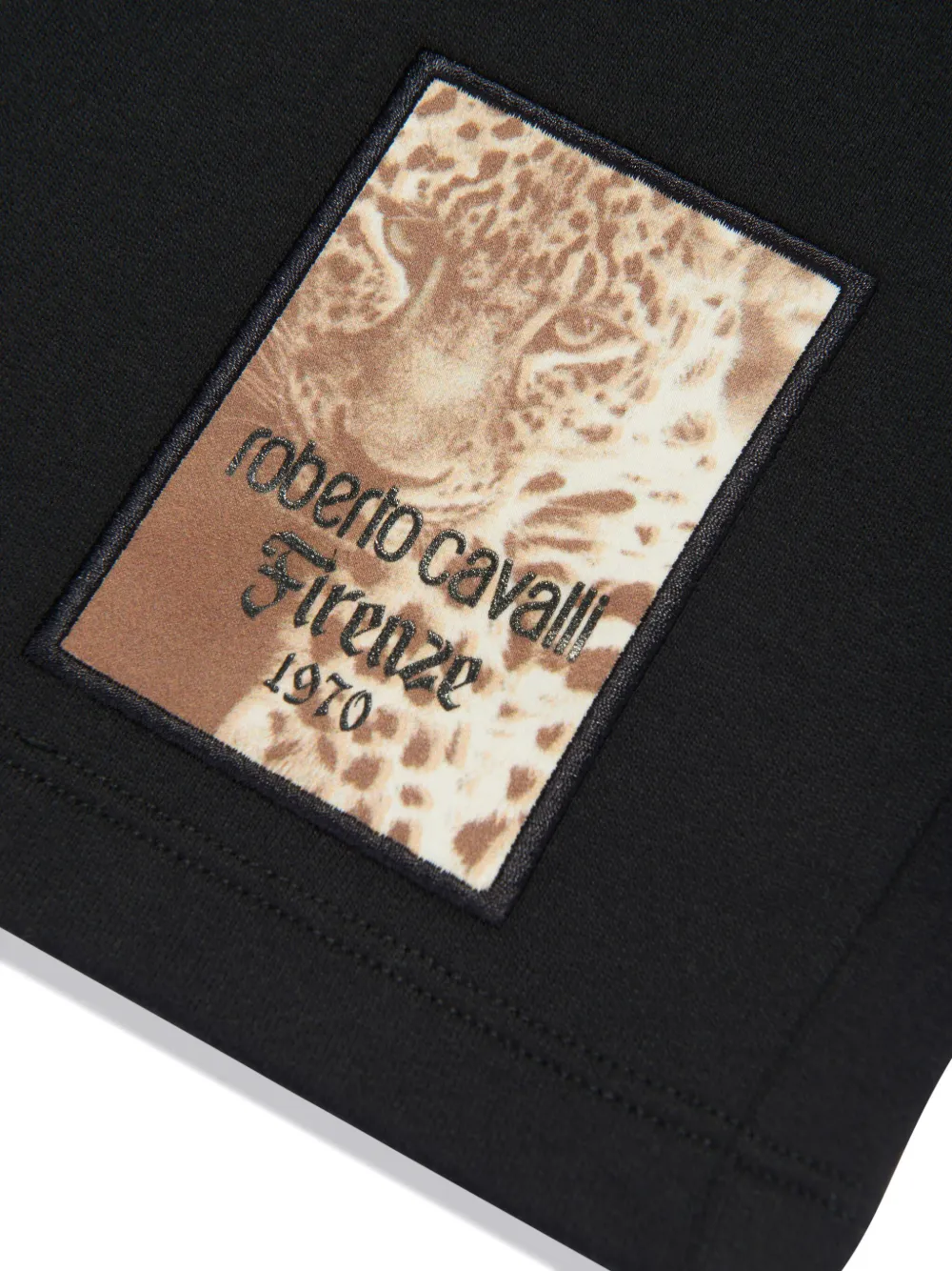 Roberto Cavalli Junior Trainingsshorts met logopatch Zwart