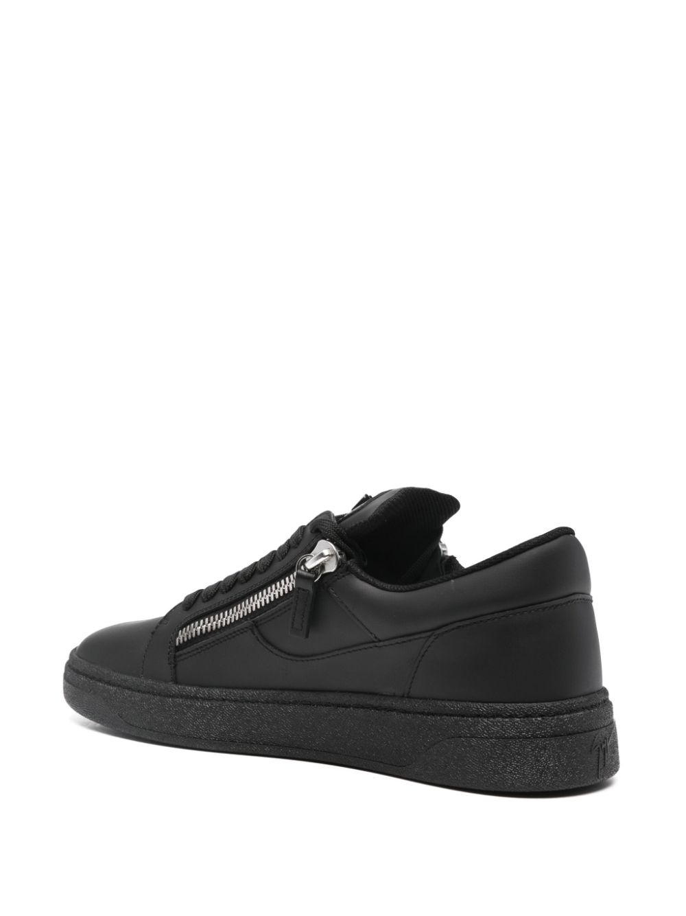 Giuseppe Zanotti logo-plaque leather sneakers Black