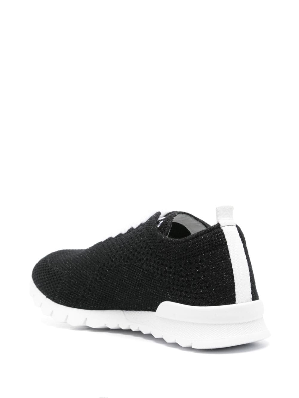 Shop Kiton Knit Cashmere Sneakers In Black