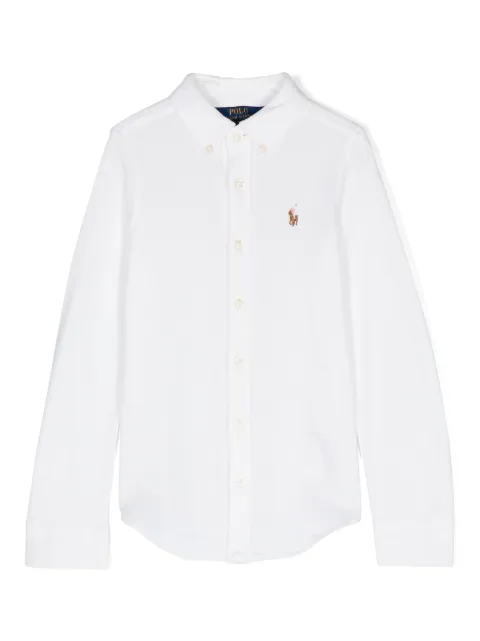 POLO RALPH LAUREN KIDS camisa con logo bordado