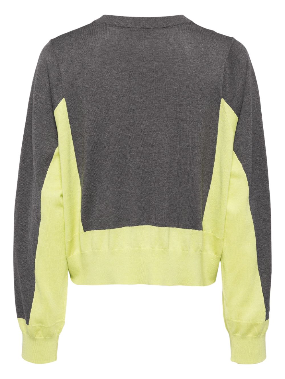 Shop Enföld Colour-block Cardigan In Grey