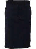 Helmut Lang straight wool skirt - Blue