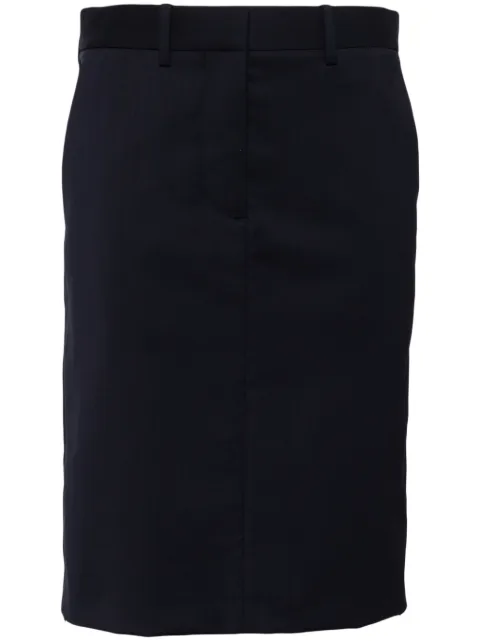 Helmut Lang straight wool skirt