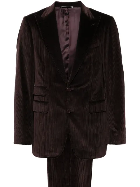 Canali costume en velours côtelé à simple boutonnage
