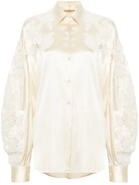 Ermanno Scervino camisa con aplique floral