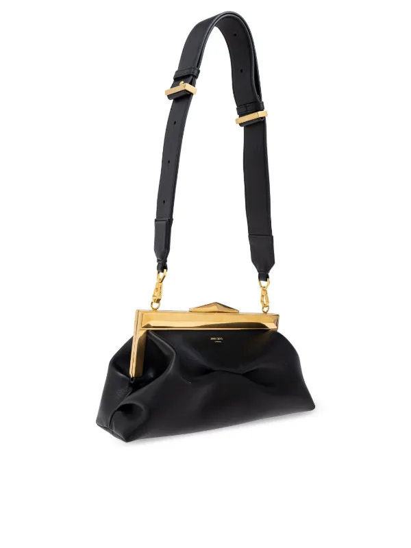 クラッチバッグ Jimmy Choo CLUTCH BAG (DIAMONDHOBOMSUE COFFEEGOLD) DIAMOND FRAME CLUTCH | Latte Soft Calf Leather Clutch Bag