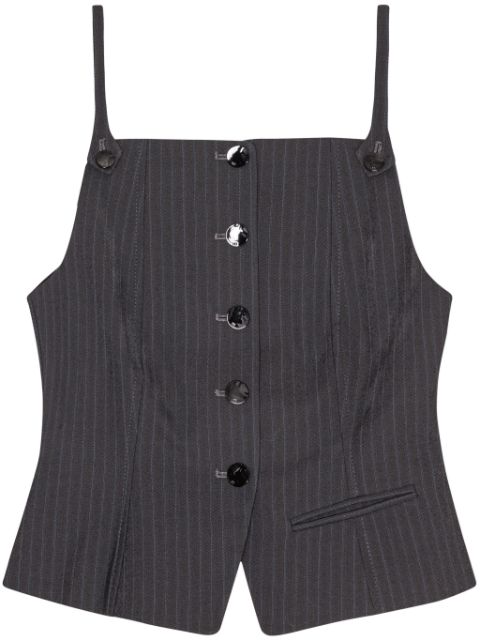 GANNI pinstripe-print vest Women