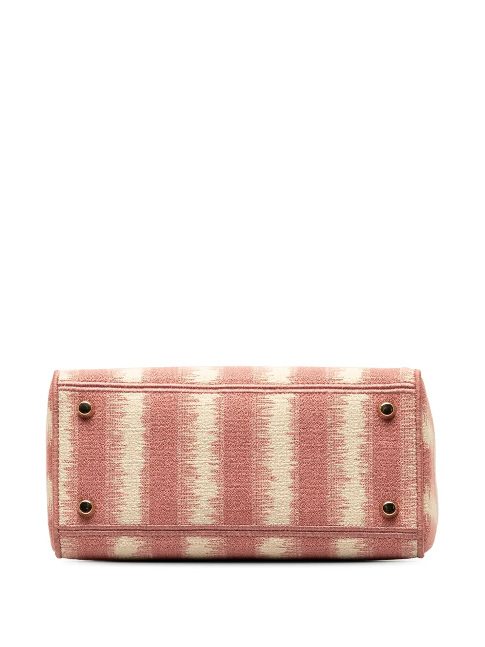 Pre-owned Dior 2021 Medium D-stripes Lady D-lite Satchel In Pink