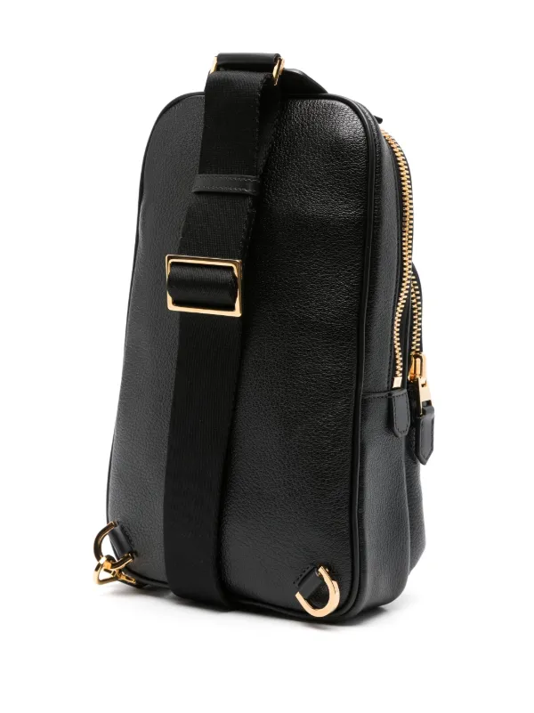 ☆送料関税込☆TOM FORD ロゴ レザー メッセンジャーバッグ☆ TOM FORD レザー メッセンジャーバッグ | ブラック | FARFETCH JP