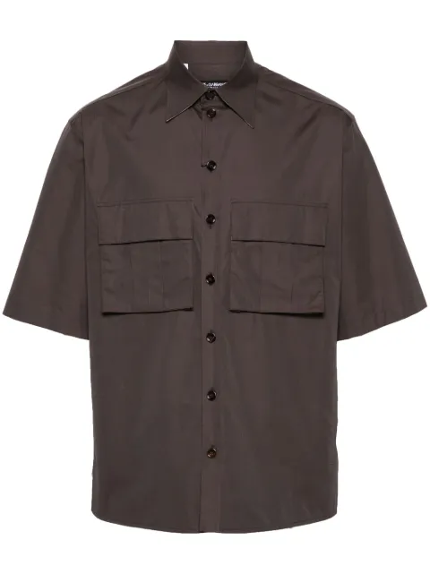 Dolce & Gabbana logo-embroidered cargo shirt