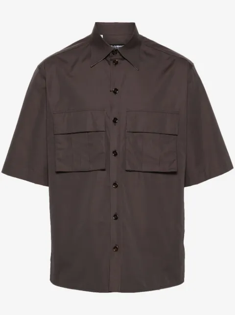 Dolce & Gabbana logo-embroidered cargo shirt
