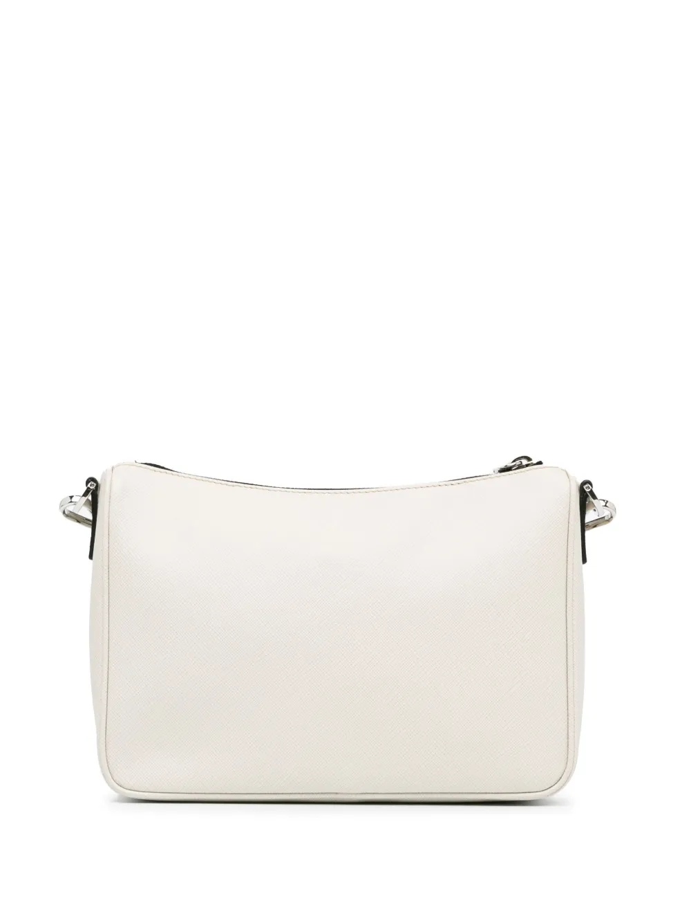 Prada Pre-Owned 2019-2023 Saffiano Re-Edition Zip Messenger boekentas - Wit