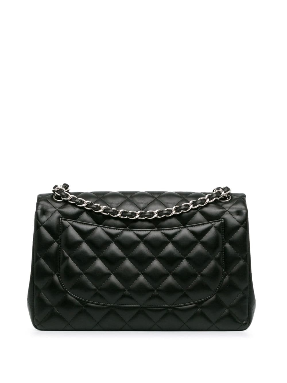 CHANEL Pre-Owned 2010-2011 Jumbo Classic lamsleren Double Flap schoudertas - Zwart