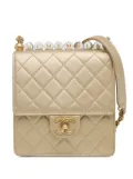 CHANEL Pre-Owned 2020 Small Lambskin Chic Pearls Flap crossbody bag - Gold