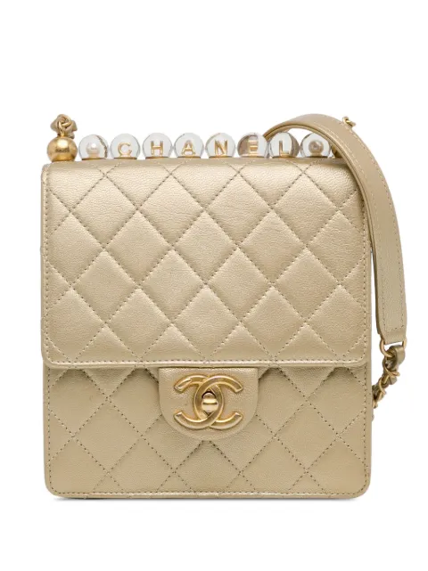 CHANEL Pre-Owned 2020 Small Lambskin Chic Pearls Flap crossbody bag