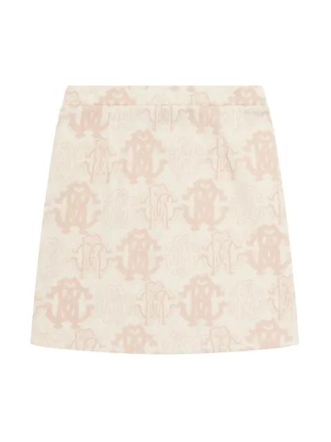 Roberto Cavalli Junior monogram-pattern logo-plaque cotton miniskirt