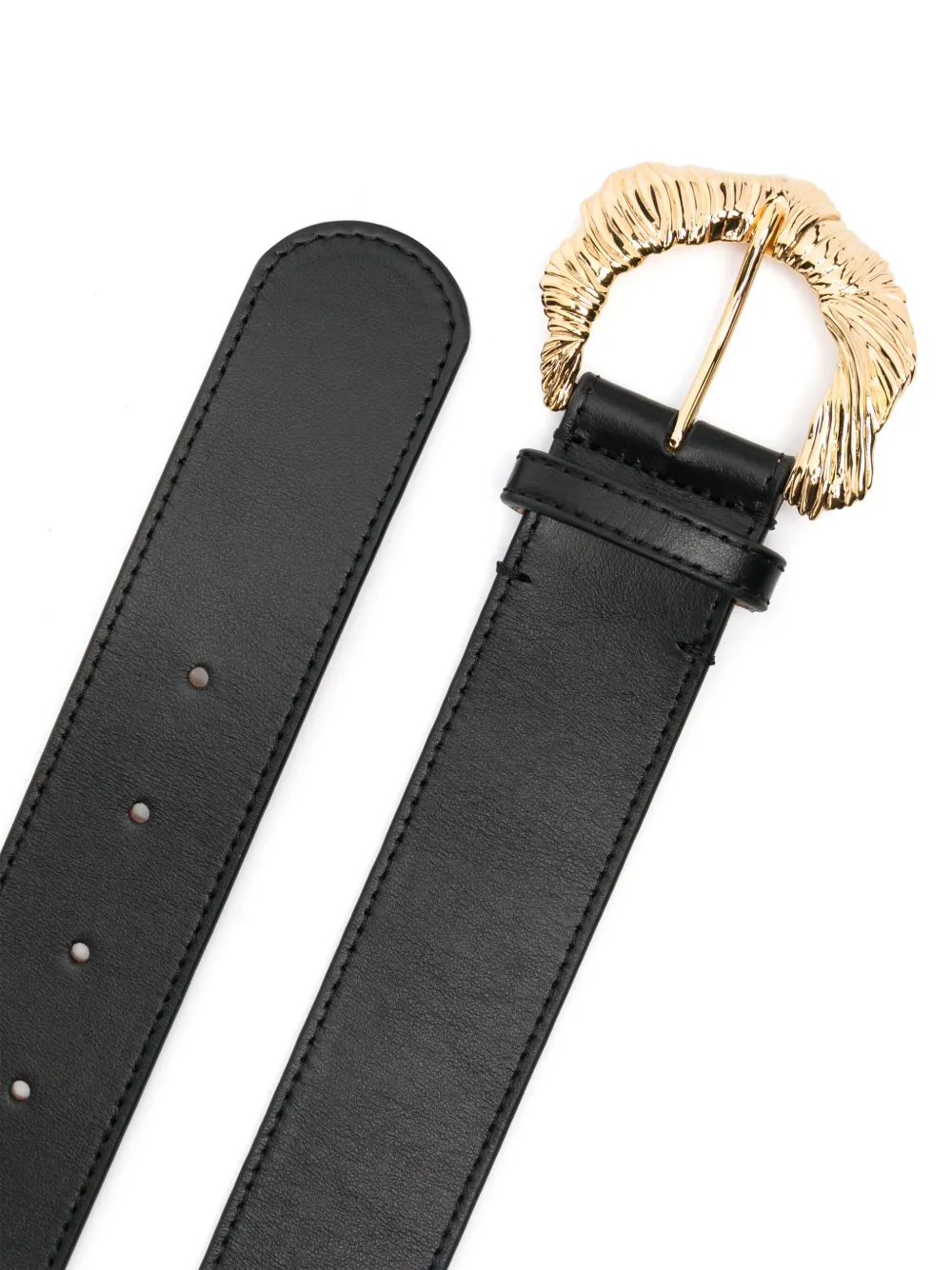  Chloé Flowers Leather Belt - Negro 