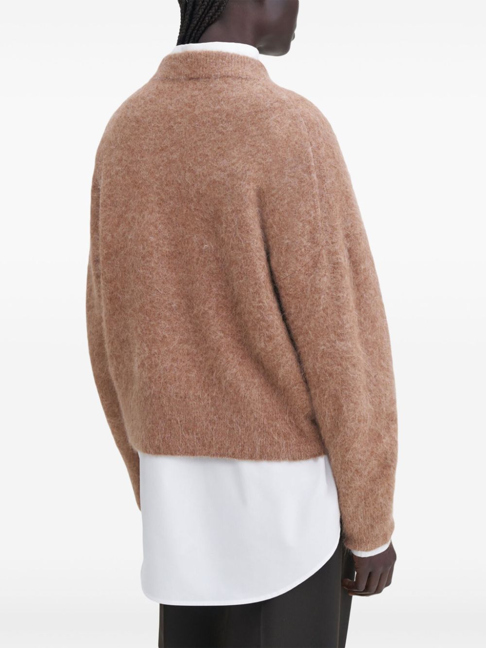 Shop Filippa K Brushed Wool-blend Jumper In Neutrals