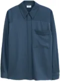 Filippa K Shiny patch-pocket blouse - Blue