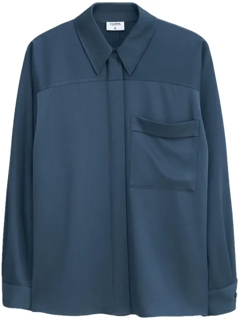Filippa K Shiny patch-pocket blouse