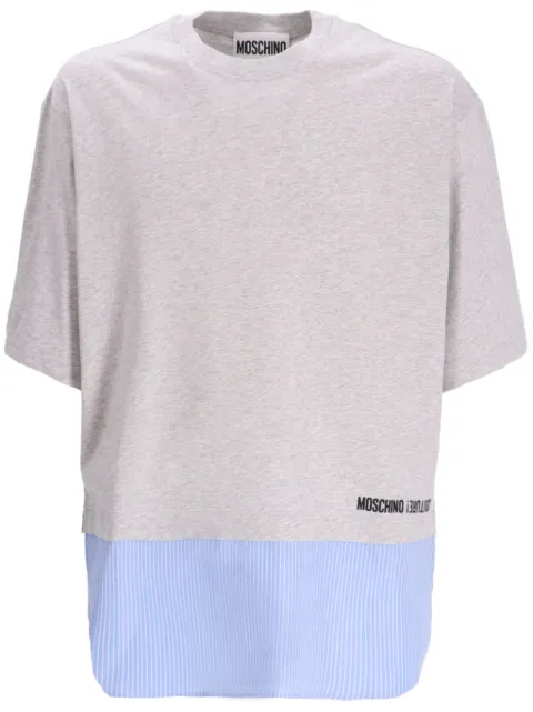 Moschino two-tone logo-print t-shirt