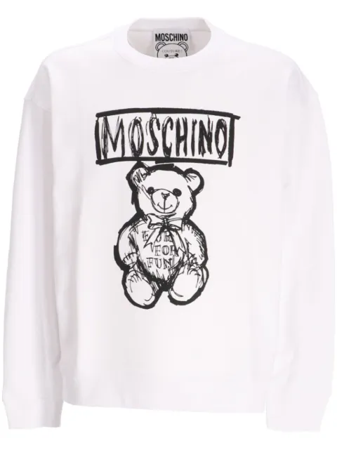 Moschino logo-print cotton sweatshirt