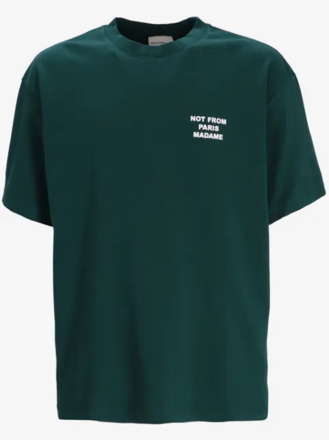 Drôle De Monsieur slogan-print cotton T-shirt