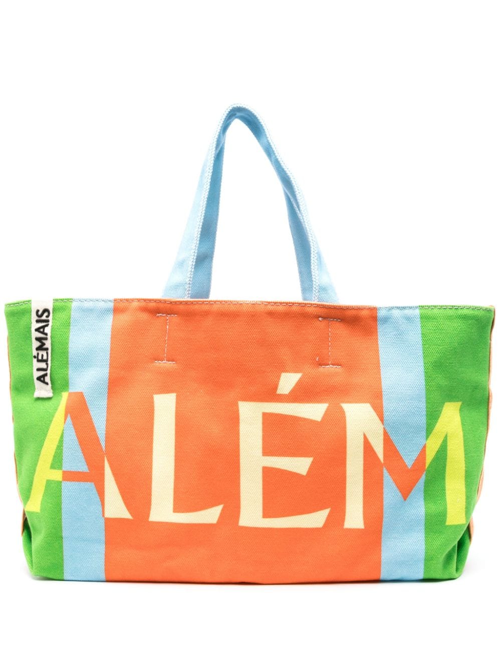 Alemais Players Striped Tote Bag In Orange