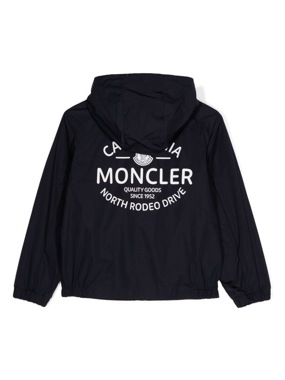 Moncler Enfant logo-print hooded jacket - Blauw