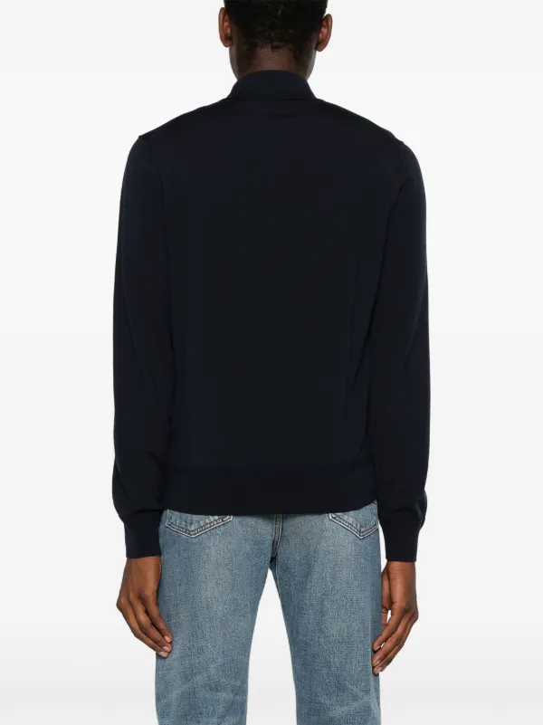 【送料&関税込】Tom Ford Wool Polo TOM FORD long-sleeve Wool Polo Shirt | Blue | FARFETCH