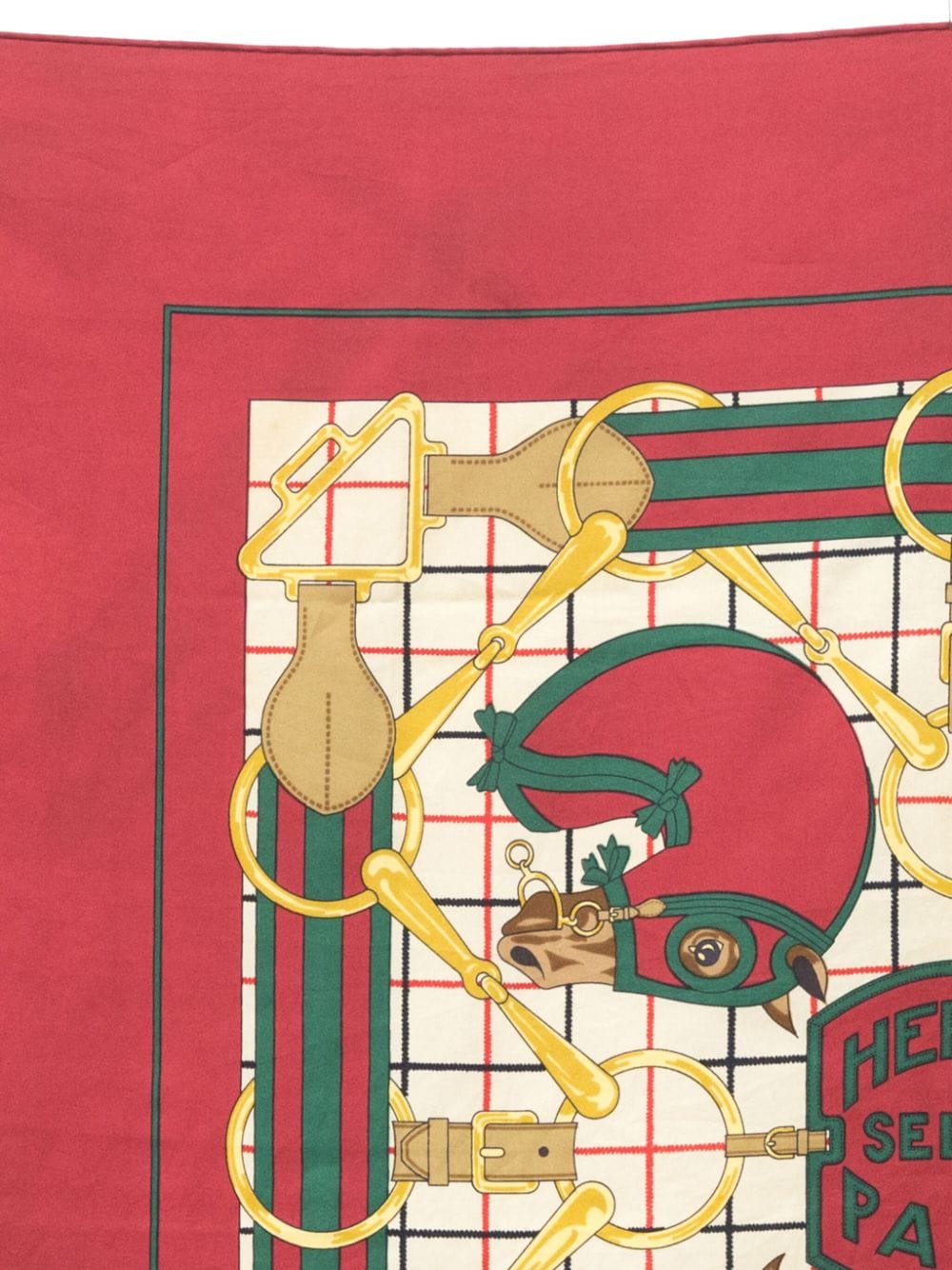 Hermès Pre-Owned 2014 printed silk scarf - Rood