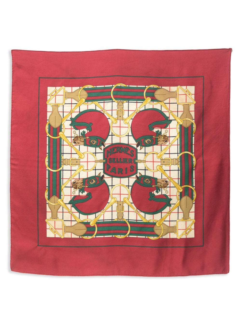 Hermès Pre-Owned 2014 printed silk scarf - Rosso