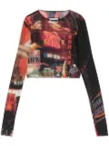 Jean Paul Gaultier The Red Pigalle crop top - Black