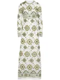 Giambattista Valli Tapisserie-print sequinned maxi dress - White