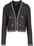 Giambattista Valli sequin-embellished tweed jacket - Black